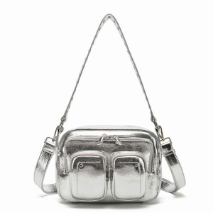 Women's Núnoo Ellie Recycled Cool Crossbody Bags Silver | OVL5037RE
