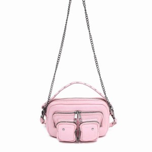 Women's Núnoo Helena Puffed Sheep Shoulder Bags Pink | WUI4100KT