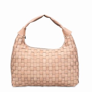 Women's Núnoo Maxi Dandy Braided Nature Shoulder Bags Beige | TXK7815JJ