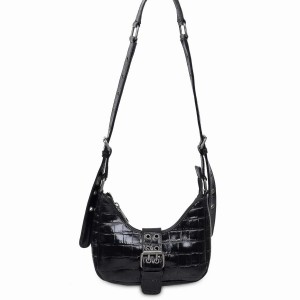 Women's Núnoo Palma Buckle Texas Shoulder Bags Black | GBI9923WB