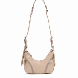 Women's Núnoo Palma New Zealand Shoulder Bags Beige | CRX126HZ
