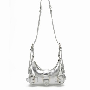 Women's Núnoo Palma Recycled Cool Shoulder Bags Silver | ZHF3232SA