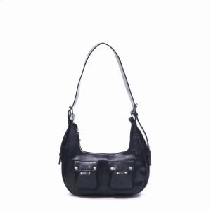 Women's Núnoo Sally Small City Shoulder Bags Black | HOA6230US