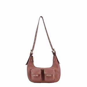 Women's Núnoo Sally Small Cozy Shoulder Bags Pink Brown | GIJ3698TO