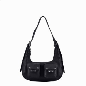 Women's Núnoo Sally Small Cozy Shoulder Bags Black | EBQ263YW