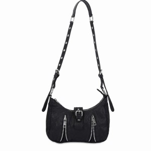 Women's Núnoo Skye Washed Shoulder Bags Black | JJK7773ZT
