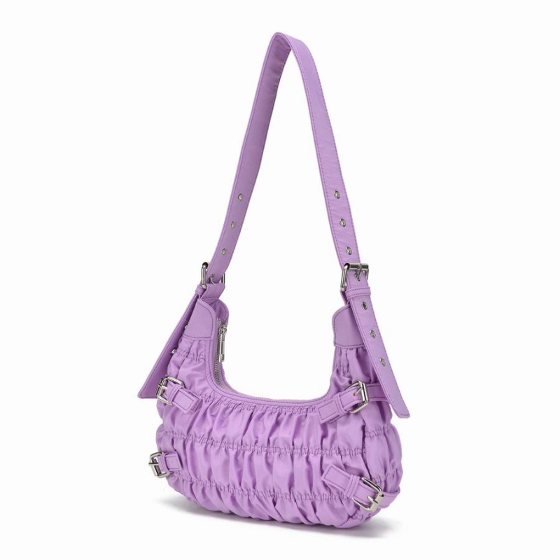 Women's Núnoo Alaska Recycled Nylon Shoulder Bags Light Purple | NET9142FV