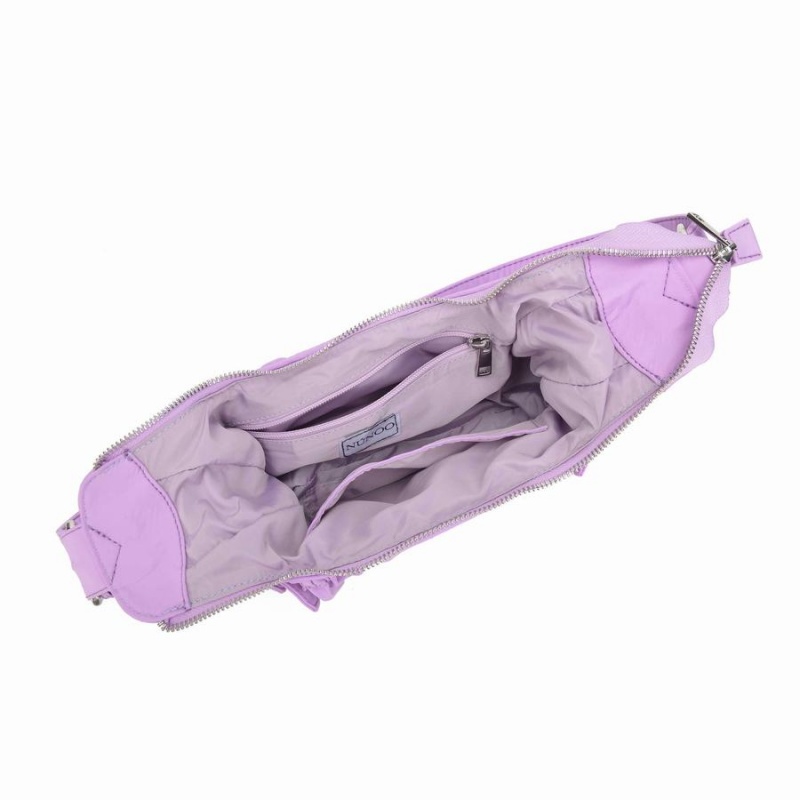 Women's Núnoo Alaska Recycled Nylon Shoulder Bags Light Purple | NET9142FV