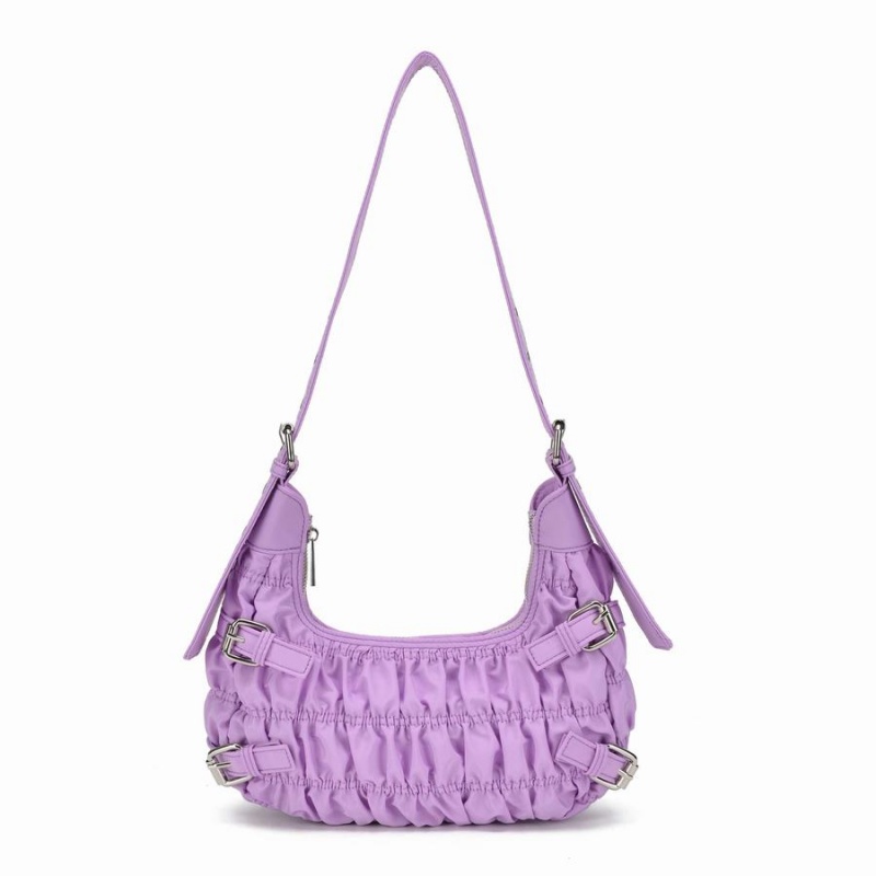 Women\'s Núnoo Alaska Recycled Nylon Shoulder Bags Light Purple | NET9142FV