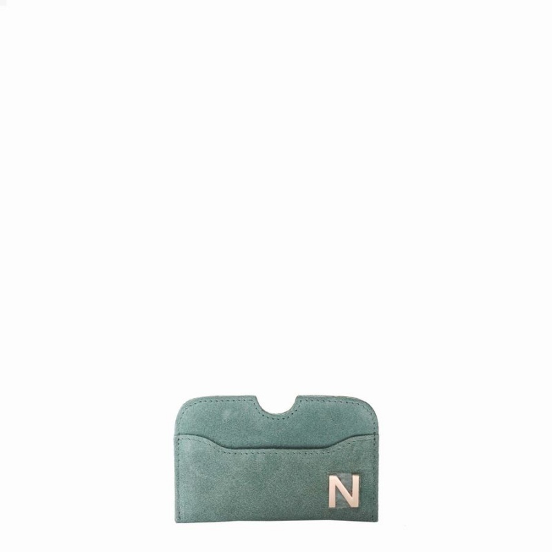 Women\'s Núnoo Carla Suede Wallets Green | CAJ3583IN