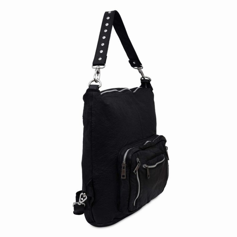 Women's Núnoo Celine Washed Backpacks Black | LTN201EY