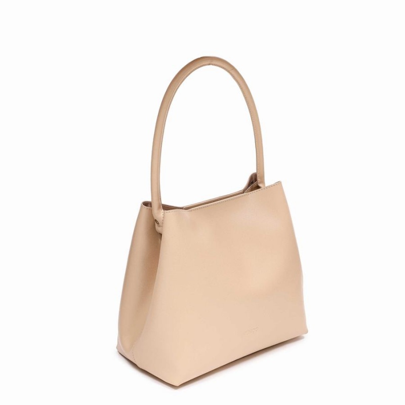 Women's Núnoo Chiara Rope Florence Tote Bags Beige | IRS5838RB