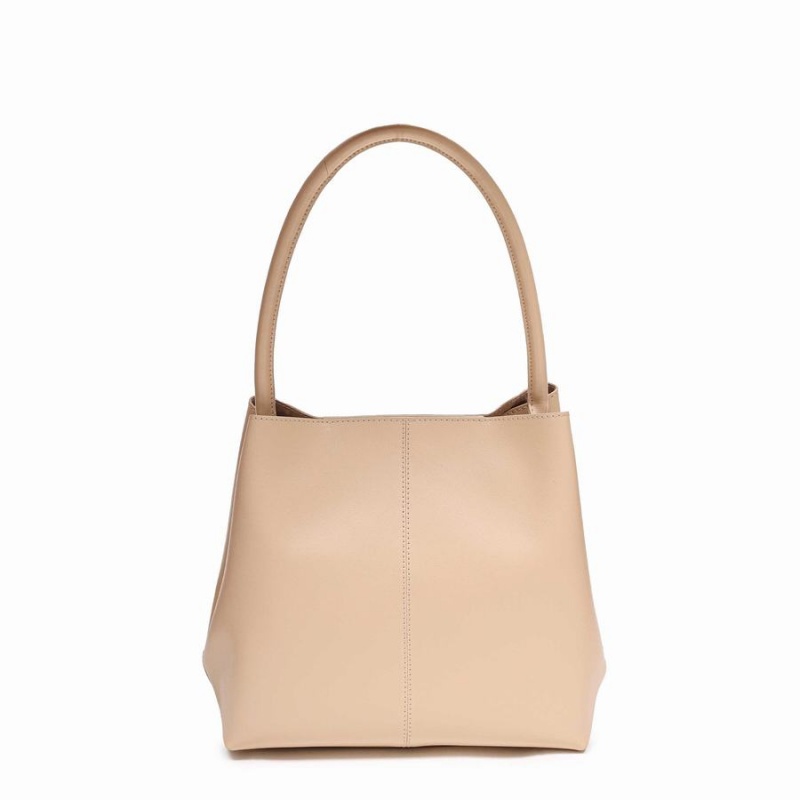 Women's Núnoo Chiara Rope Florence Tote Bags Beige | IRS5838RB