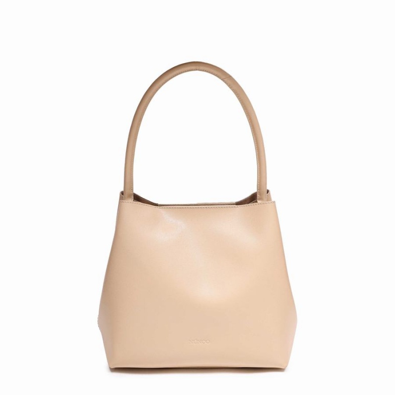 Women\'s Núnoo Chiara Rope Florence Tote Bags Beige | IRS5838RB