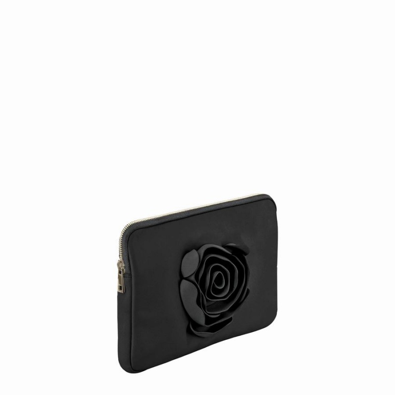 Women's Núnoo Clutch Rose Cozy Bags Black | IJL8791TQ