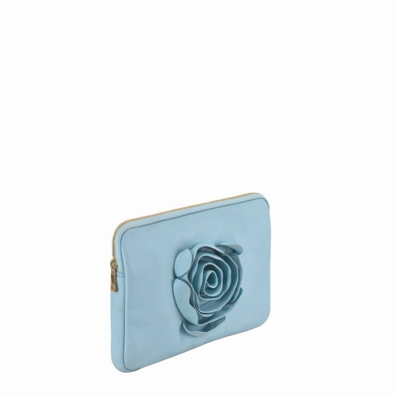 Women's Núnoo Clutch Rose Cozy Bags Light Blue | BZP5393AM