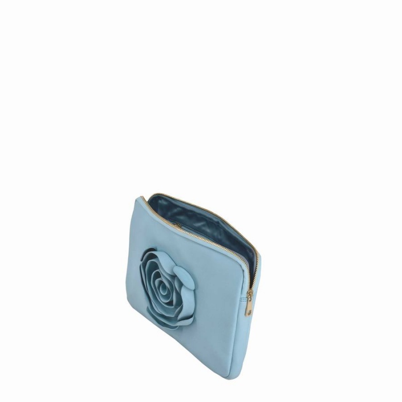 Women's Núnoo Clutch Rose Cozy Bags Light Blue | BZP5393AM
