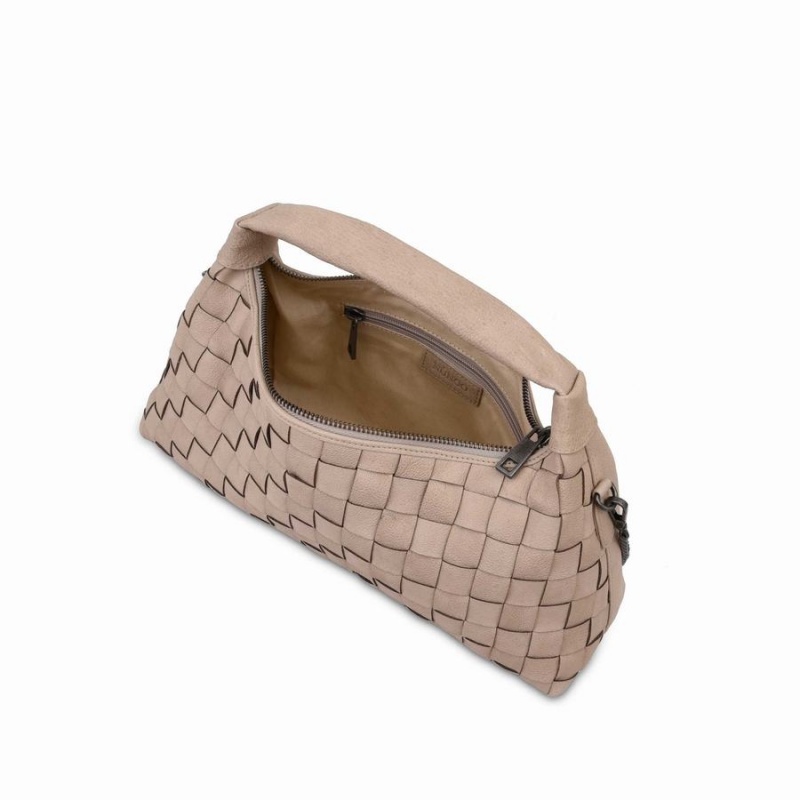 Women's Núnoo Dandy Large Braided Nature Shoulder Bags Beige | JUI7285UQ