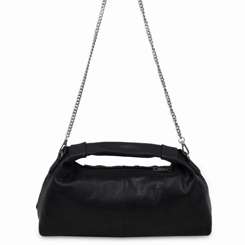 Women's Núnoo Dandy Large Braided Nature Shoulder Bags Black | CQK158OX