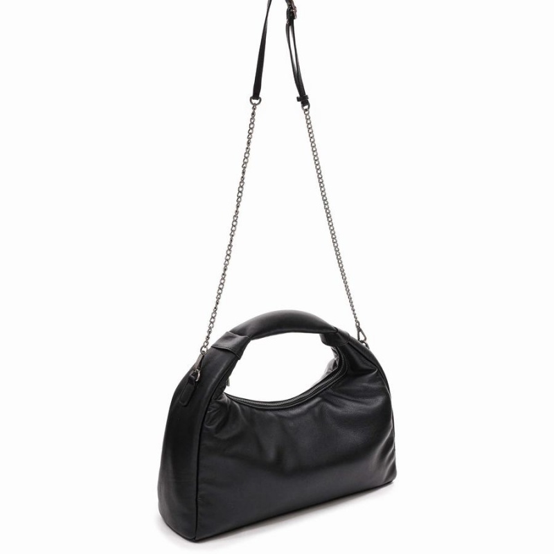 Women's Núnoo Dandy Large Puffed Sheep Shoulder Bags Black | UED6669WB