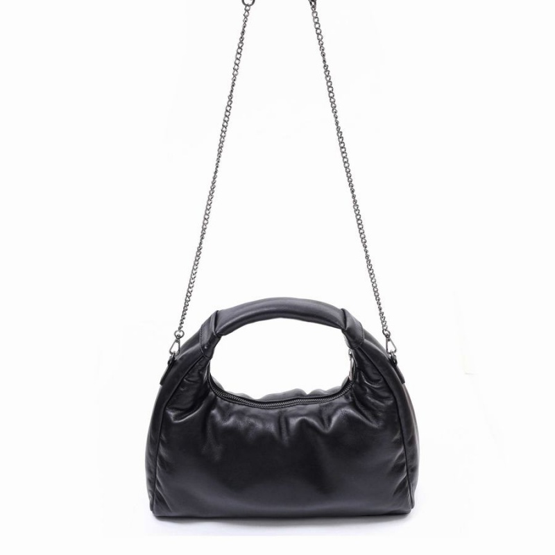 Women\'s Núnoo Dandy Puffed Sheep Shoulder Bags Black | MGU7375YN