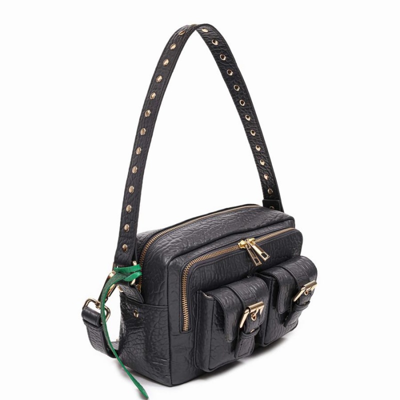 Women's Núnoo Ellie Buckle New Zealand Shoulder Bags Dark Grey | SGC3887AE