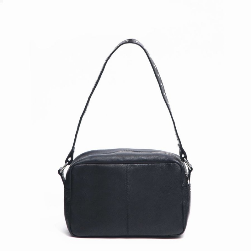 Women's Núnoo Ellie Organic Leather Shoulder Bags Black | JEX3232PX