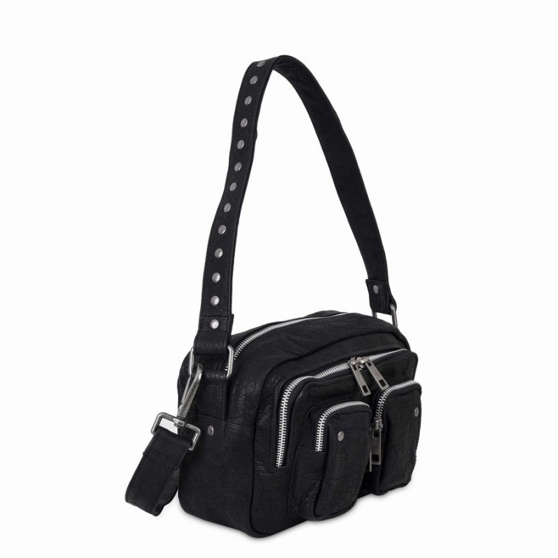 Women's Núnoo Ellie Urban Crossbody Bags Black | HUP2147JT