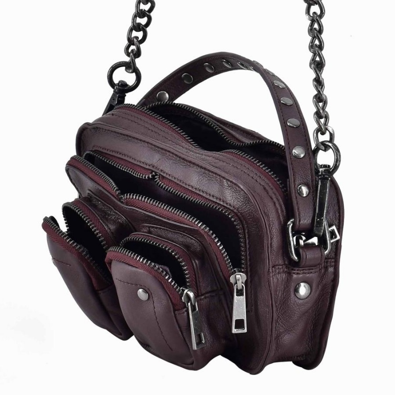 Women's Núnoo Helena Cozy Shoulder Bags Red Brown | WZQ8170ME