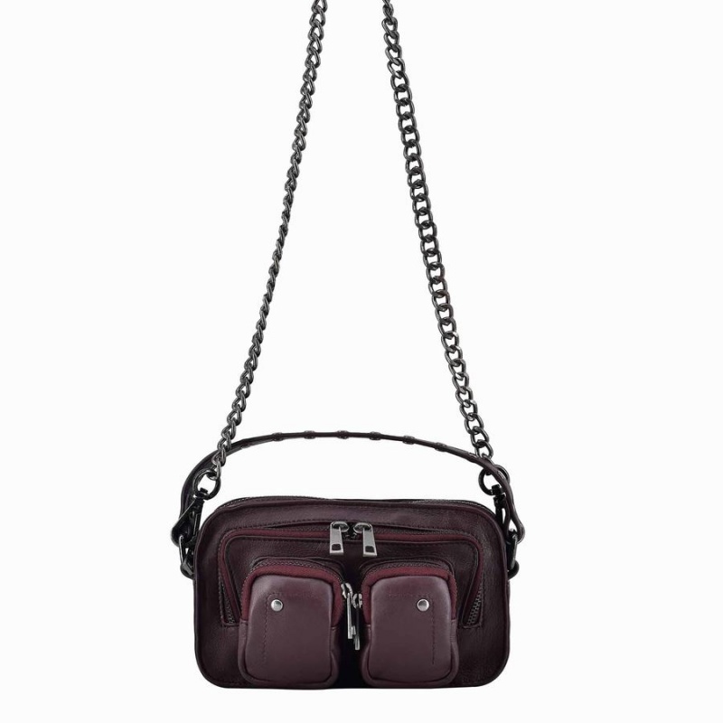 Women\'s Núnoo Helena Cozy Shoulder Bags Red Brown | WZQ8170ME