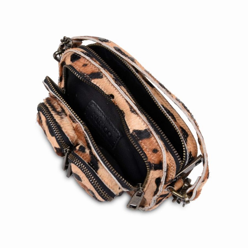 Women's Núnoo Helena Dots Deluxe Mini Bags Brown Black | ZYB1542SC
