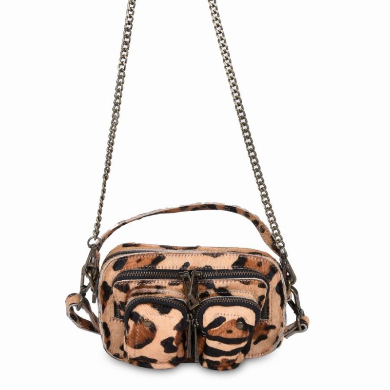 Women\'s Núnoo Helena Dots Deluxe Mini Bags Brown Black | ZYB1542SC