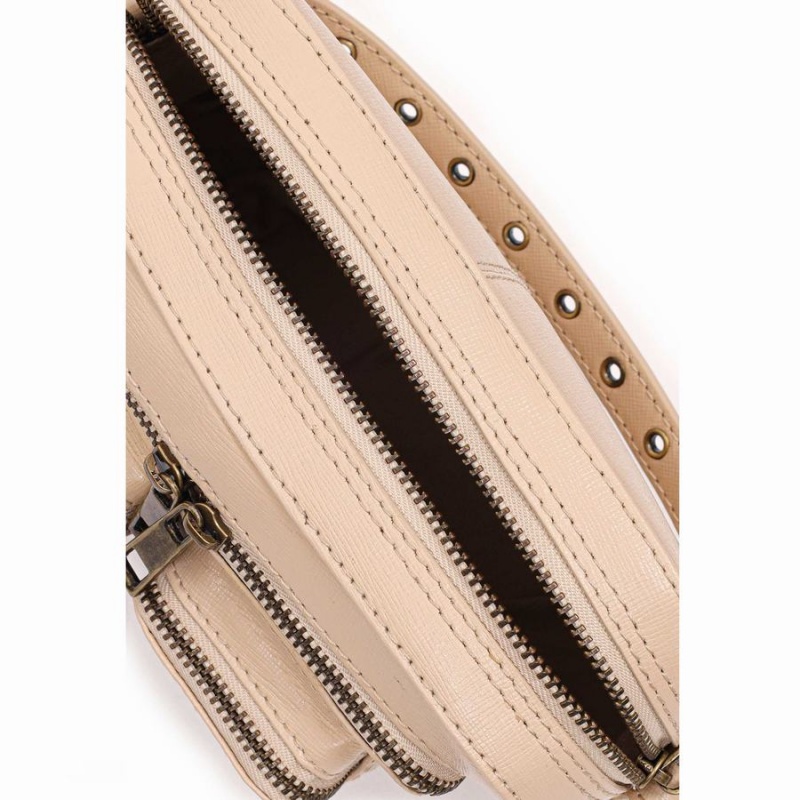 Women's Núnoo Helena Eyelet Florence Shoulder Bags Beige | DYG226VL