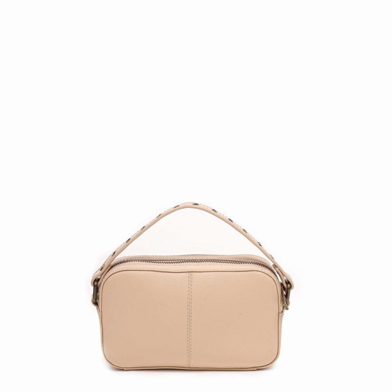 Women's Núnoo Helena Eyelet Florence Shoulder Bags Beige | DYG226VL