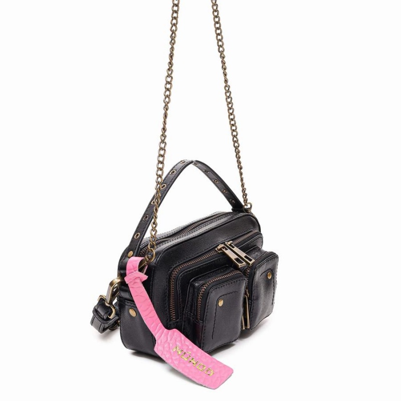 Women's Núnoo Helena Eyelet Florence Small Bags Black | ILV3129LH
