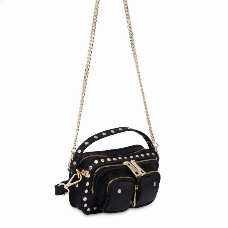 Women's Núnoo Helena Pure Disco Crossbody Bags Black | EQI836QX
