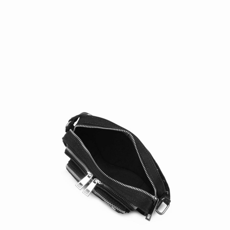 Women's Núnoo Helena Recycled Canvas Small Bags Black | JBS6144PO