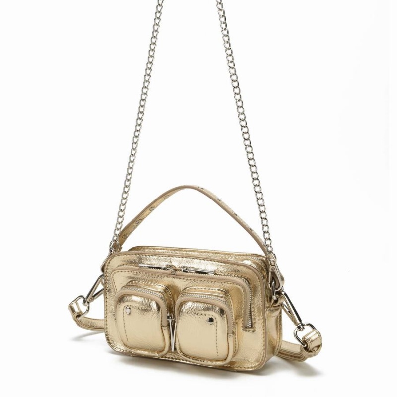 Women's Núnoo Helena Recycled Cool Small Bags Gold | YFQ5477HA