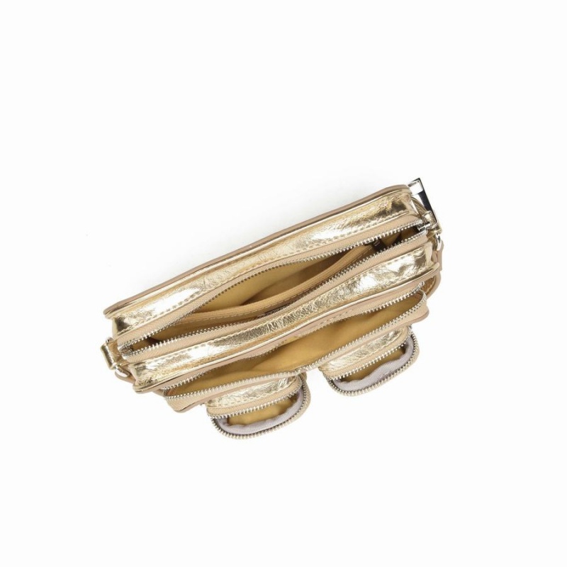 Women's Núnoo Helena Recycled Cool Small Bags Gold | YFQ5477HA