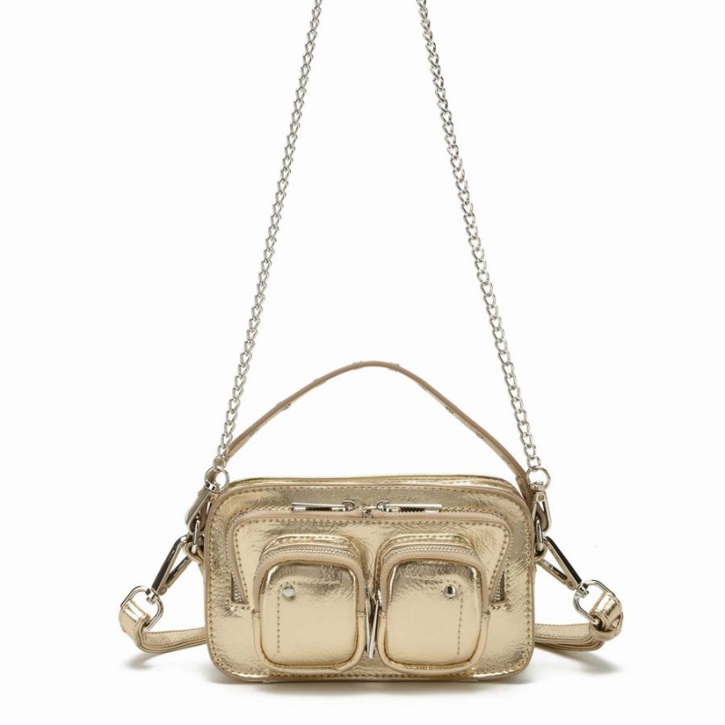 Women\'s Núnoo Helena Recycled Cool Small Bags Gold | YFQ5477HA