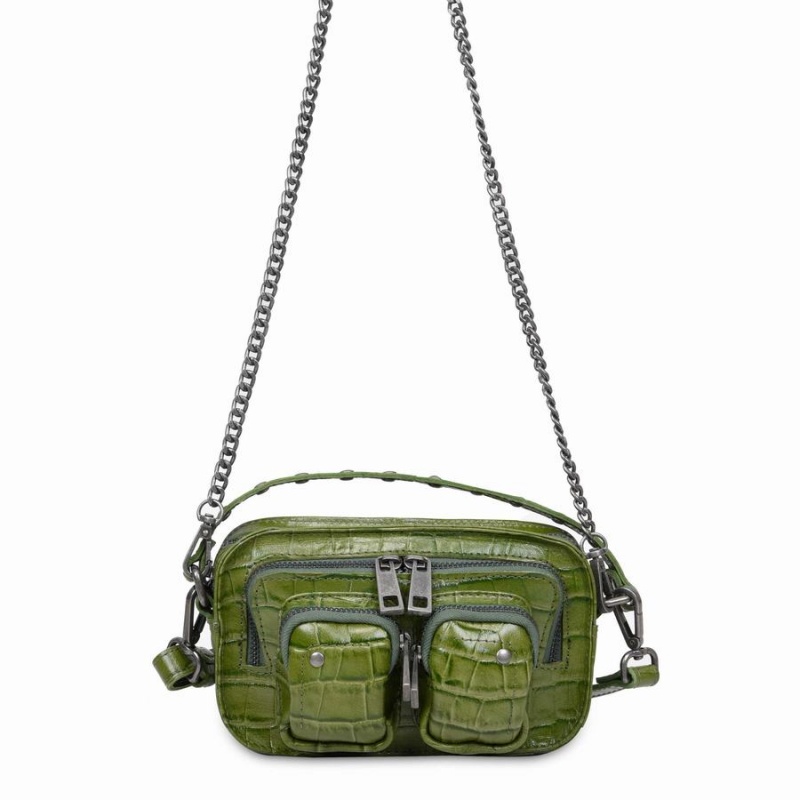 Women\'s Núnoo Helena Texas Crossbody Bags Green | PTU3887MI
