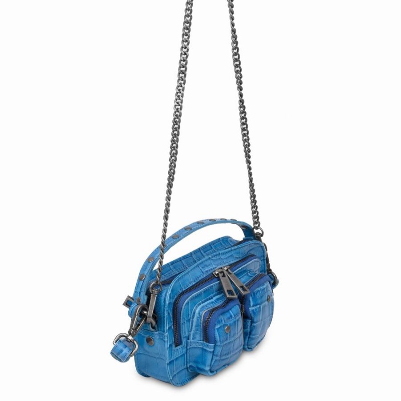 Women's Núnoo Helena Texas Small Bags Blue | CMQ7949AC