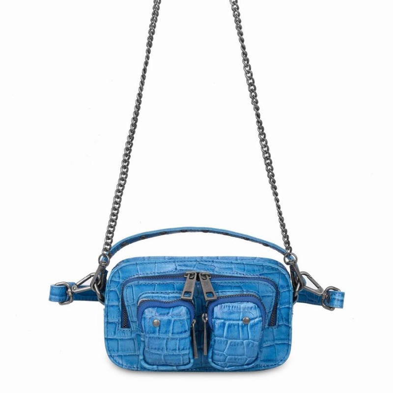 Women\'s Núnoo Helena Texas Small Bags Blue | CMQ7949AC