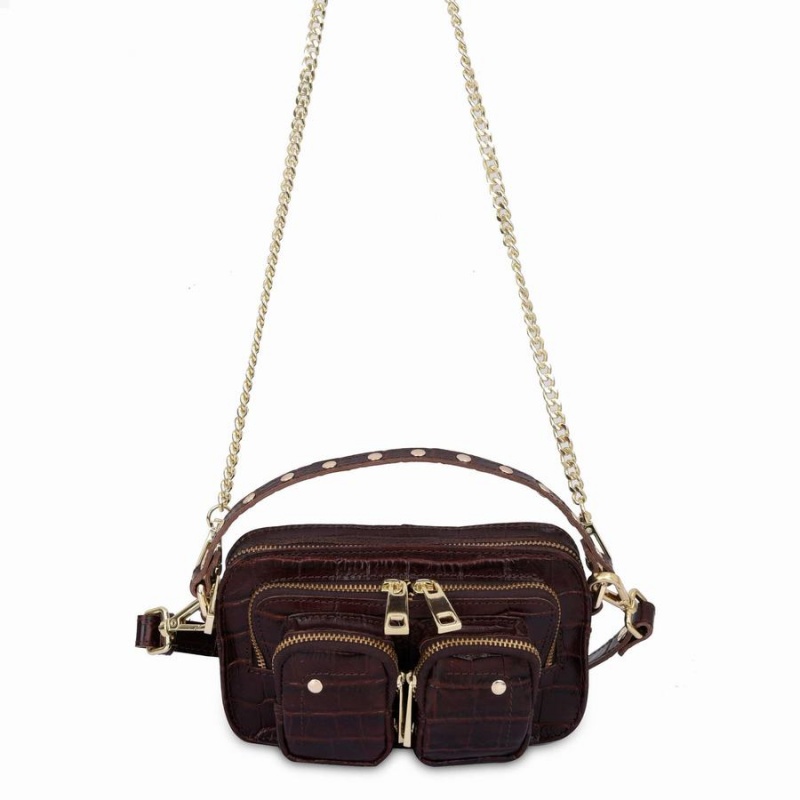 Women\'s Núnoo Helena Texas Small Bags Red Brown | PJS6023OQ
