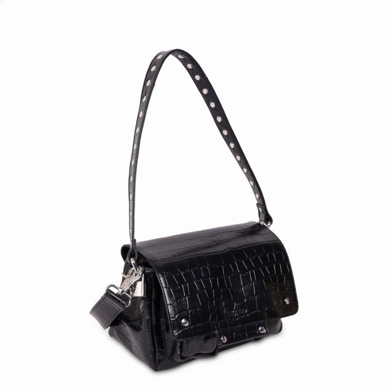 Women's Núnoo Honey Texas Shoulder Bags Black | ELH6588MC