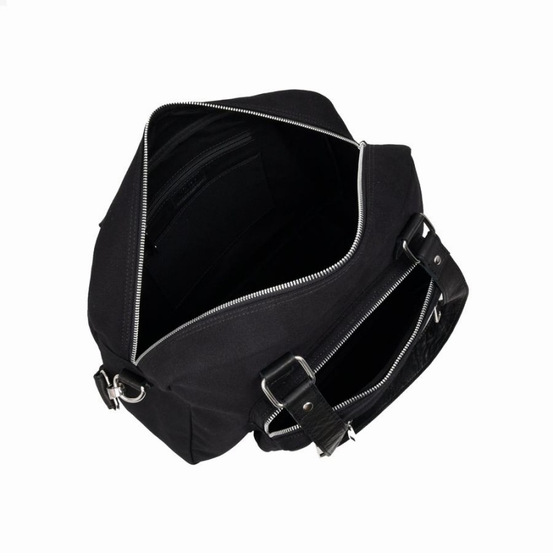 Women's Núnoo Mille Recycled Canvas Travel Bags Black | SGQ6232AT