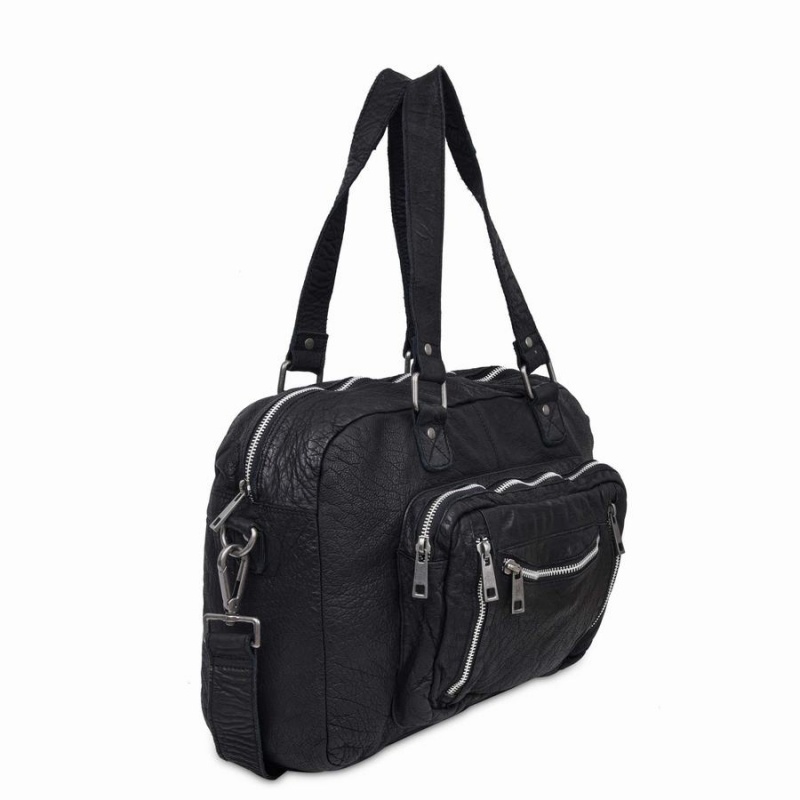 Women's Núnoo Mille Washed Travel Bags Black | DYV3117QY
