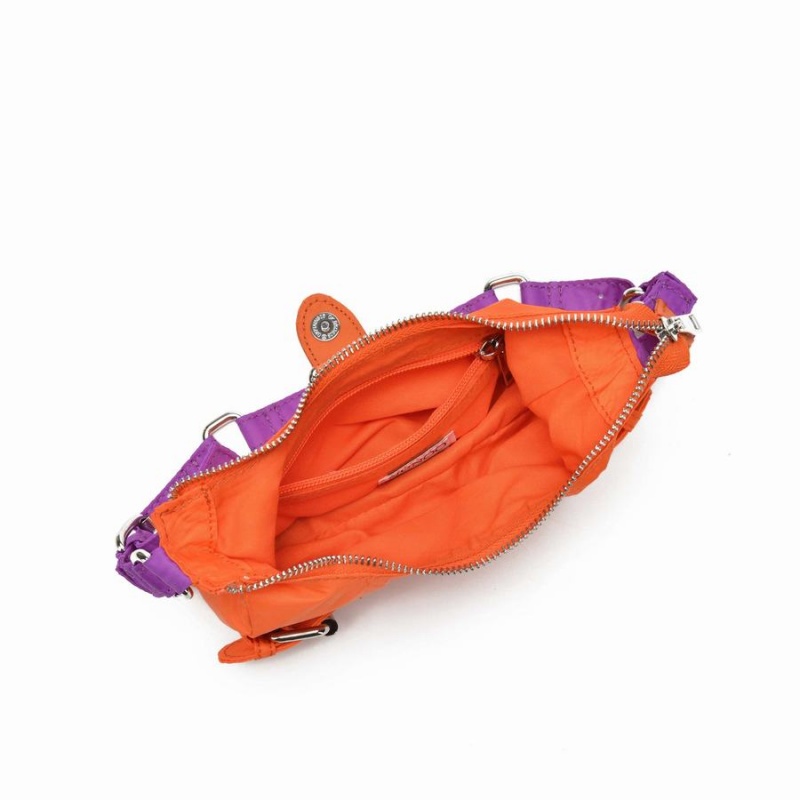 Women's Núnoo Palma Recycled Nylon Susmie Shoulder Bags Orange Purple | ACV8043YA