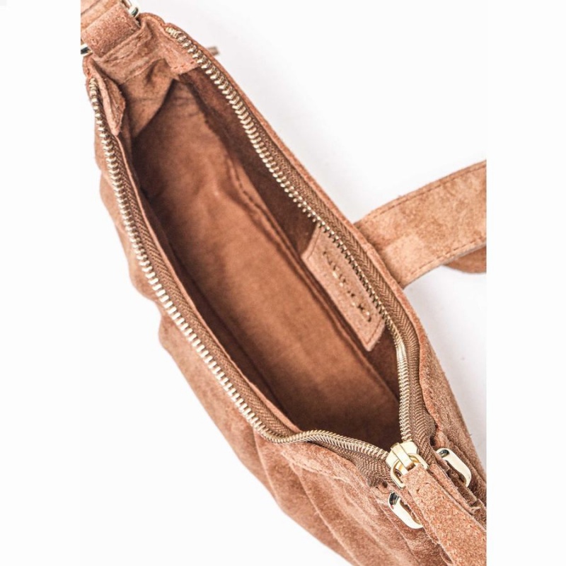 Women's Núnoo Palma Suede Small Bags Brown | IKO5063MH