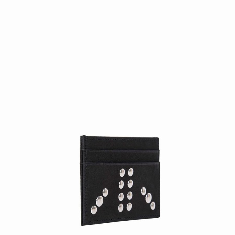 Women's Núnoo Pixie Rivet Washed Wallets Black | WEL2670LP